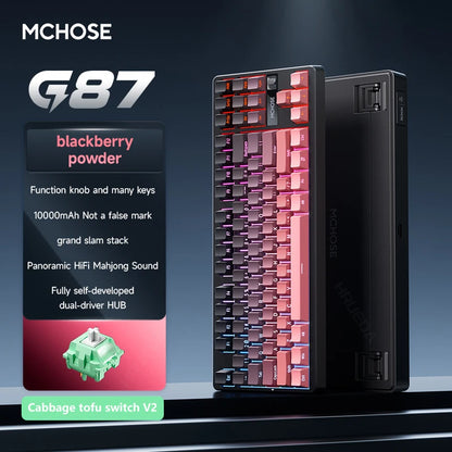 MCHOSE G87 Wireless Mechanical Gaming Keyboard – Tri-Mode, Gasket Structure & RGB