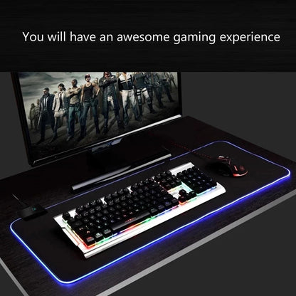 RGB LED Gaming Mousepad – Waterproof, Large Desk Mat with Backlit Effects