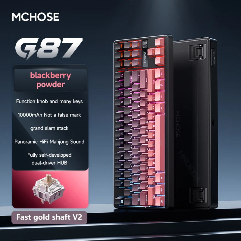 MCHOSE G87 Wireless Mechanical Gaming Keyboard – Tri-Mode, Gasket Structure & RGB