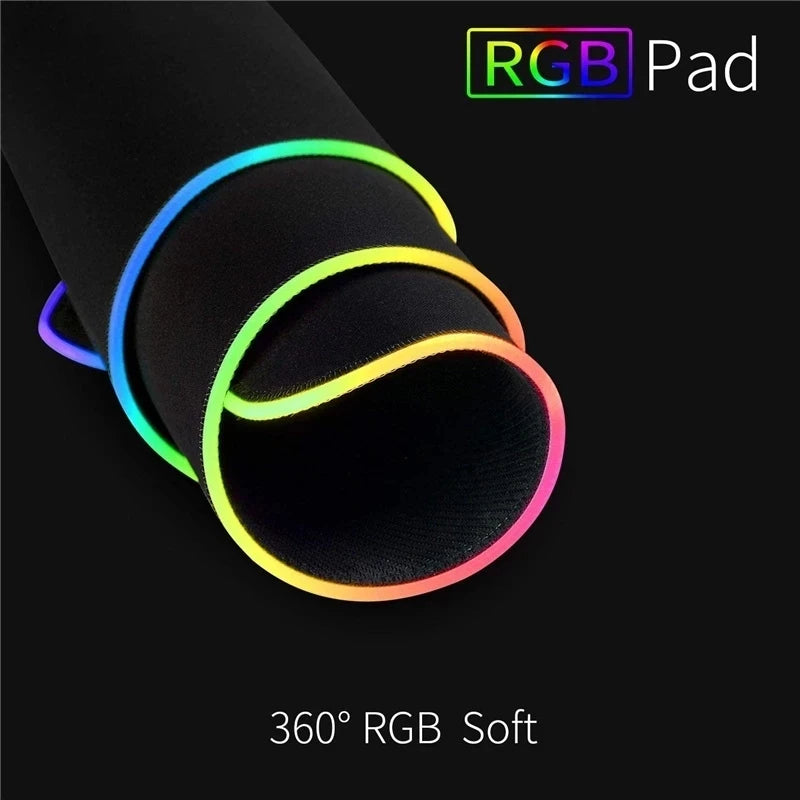 RGB LED Gaming Mousepad – Waterproof, Large Desk Mat with Backlit Effects