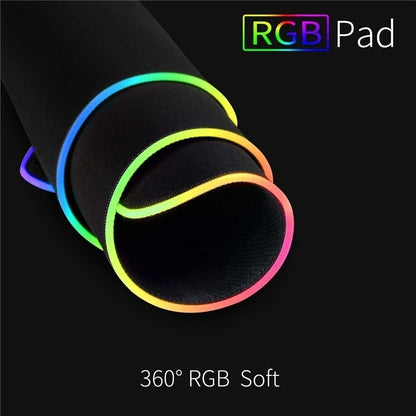 RGB LED Gaming Mousepad – Waterproof, Large Desk Mat with Backlit Effects