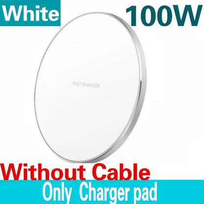 PowerWave 100W Wireless Charger Pad – Fast Charging for iPhone, Samsung & Xiaomi