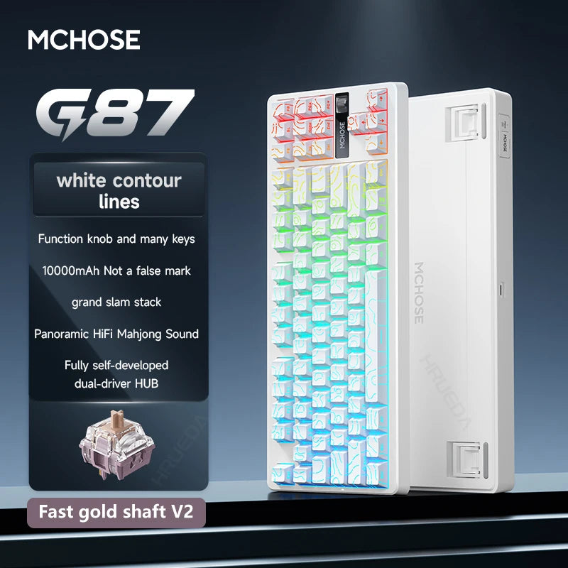 MCHOSE G87 Wireless Mechanical Gaming Keyboard – Tri-Mode, Gasket Structure & RGB