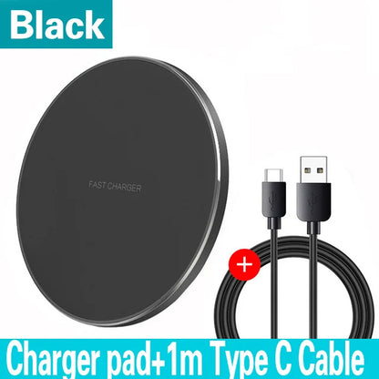 PowerWave 100W Wireless Charger Pad – Fast Charging for iPhone, Samsung & Xiaomi