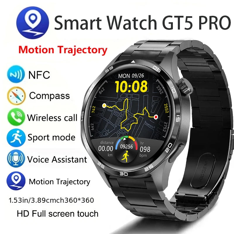 GT5 PRO Smartwatch – AMOLED Display & Advanced Smart Features