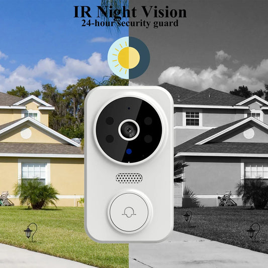 WiFi Smart Video Doorbell Camera – Wireless Intercom with Night Vision & Motion Detection