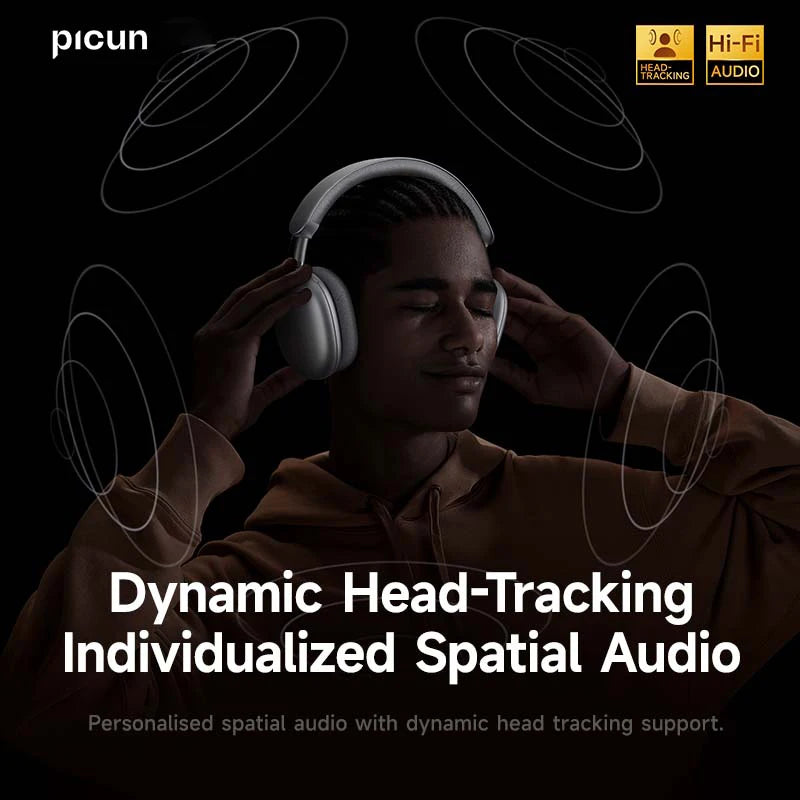 Picun F8 Pro ANC Wireless Headphones – Immersive 3D Spatial Audio & Hybrid Noise Cancellation