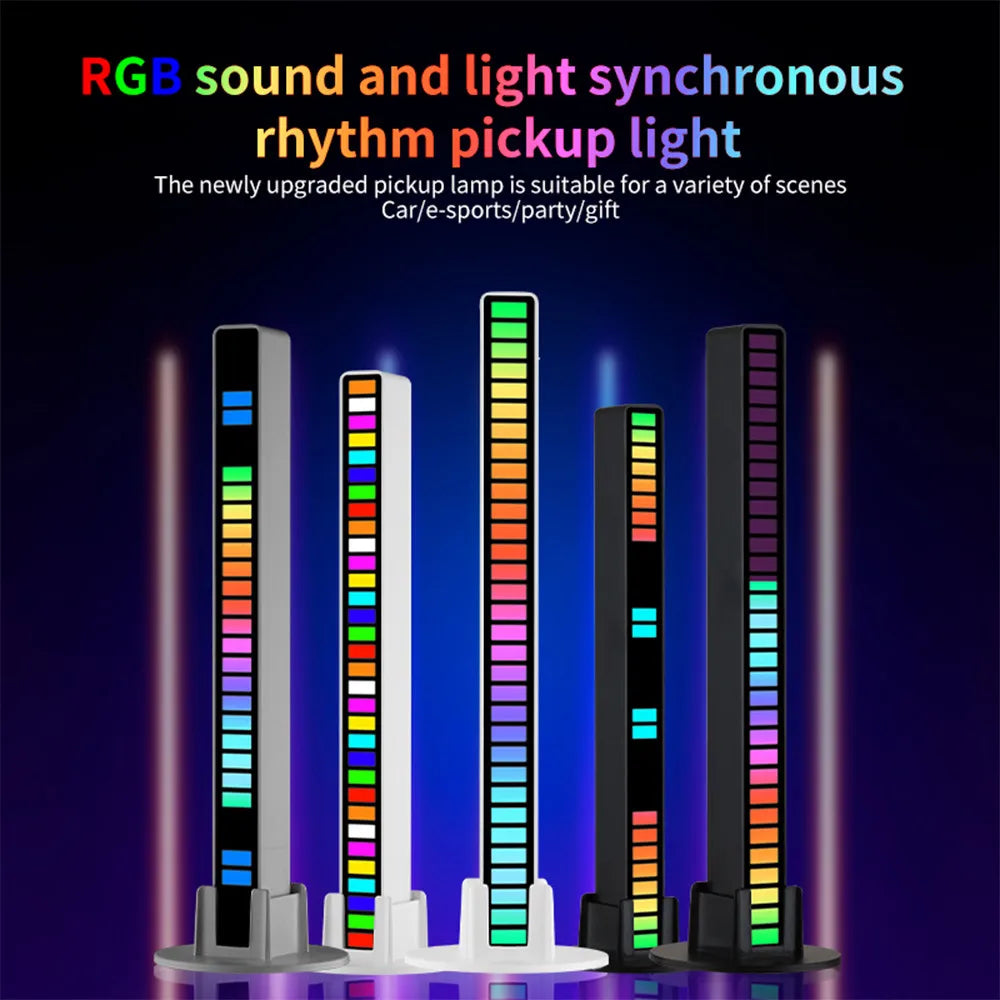 LED Sound-Control Rhythm Light Bar – Music-Synced Ambient Lighting for Car, Home & DJ Setups