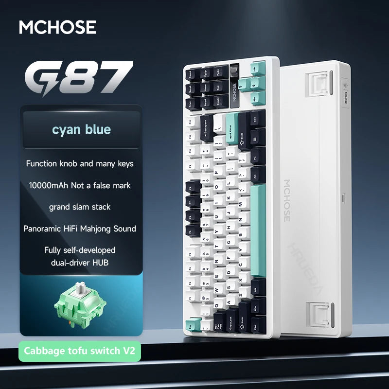 MCHOSE G87 Wireless Mechanical Gaming Keyboard – Tri-Mode, Gasket Structure & RGB