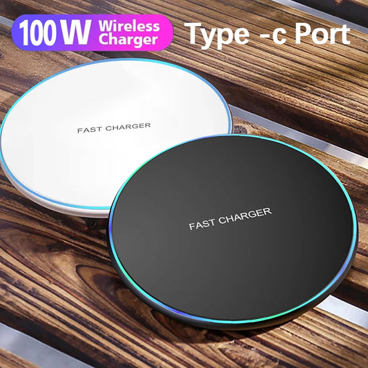 PowerWave 100W Wireless Charger Pad – Fast Charging for iPhone, Samsung & Xiaomi