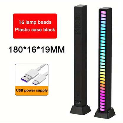 LED Sound-Control Rhythm Light Bar – Music-Synced Ambient Lighting for Car, Home & DJ Setups