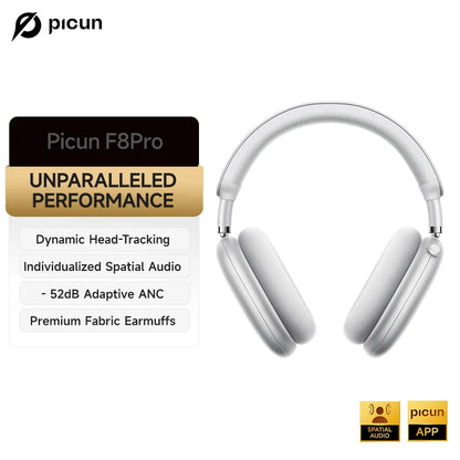 Picun F8 Pro ANC Wireless Headphones – Immersive 3D Spatial Audio & Hybrid Noise Cancellation