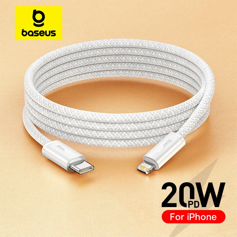 Baseus USB-C to Lightning Cable – 20W Fast Charging & Data Transfer for iPhone & iPad