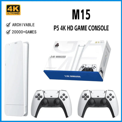 M15 Retro Game Console – 64GB, 20,000+ Games, Wireless 4K Gaming Stick