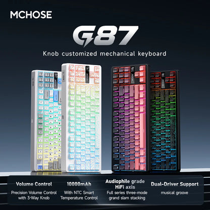 MCHOSE G87 Wireless Mechanical Gaming Keyboard – Tri-Mode, Gasket Structure & RGB