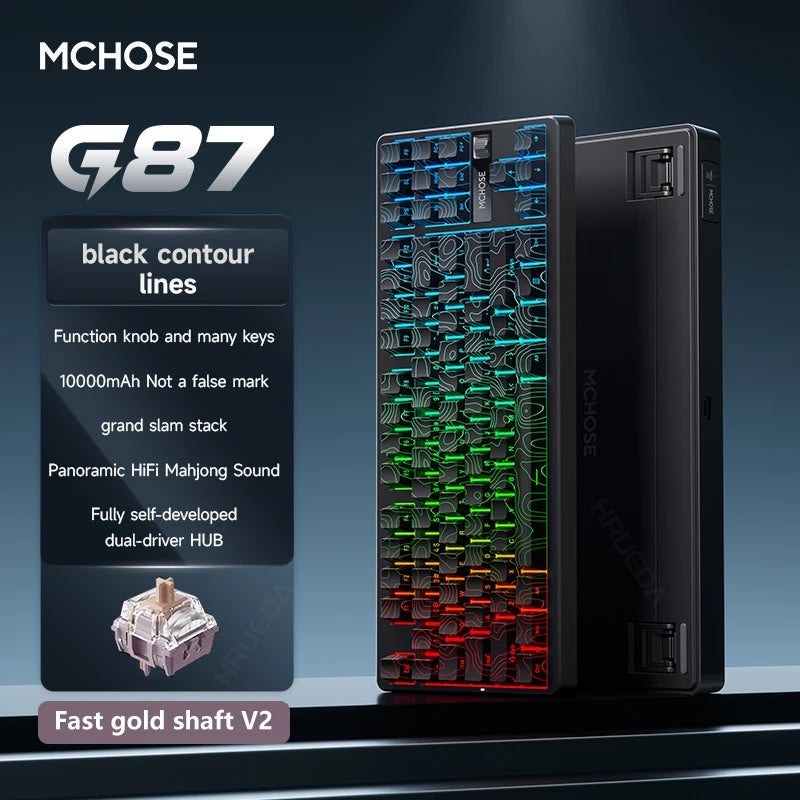 MCHOSE G87 Wireless Mechanical Gaming Keyboard – Tri-Mode, Gasket Structure & RGB