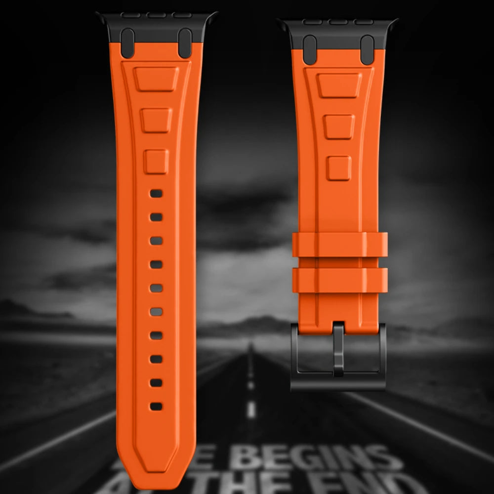 Apple Watch Band FlexMetal – Premium Silicone & Metal Hybrid Design