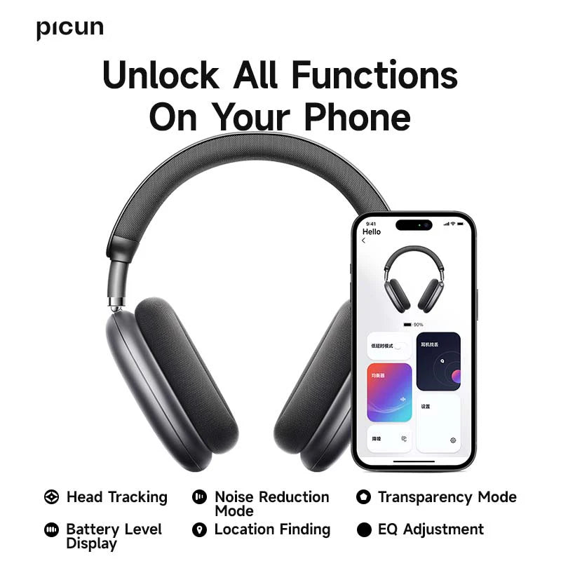 Picun F8 Pro ANC Wireless Headphones – Immersive 3D Spatial Audio & Hybrid Noise Cancellation