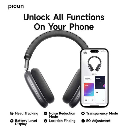 Picun F8 Pro ANC Wireless Headphones – Immersive 3D Spatial Audio & Hybrid Noise Cancellation