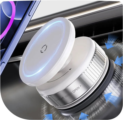 Vacuum Suction Magnetic Phone Holder – 360° Rotation for Hands-Free Use